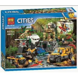 Конструктор BELA City База исследователей джунглей 10712 (Аналог LEGO City 60161) 857 дет