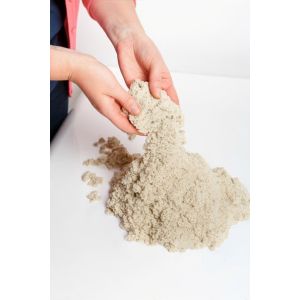 Кинетический песок + песочница + формочки , 1 кг. белый