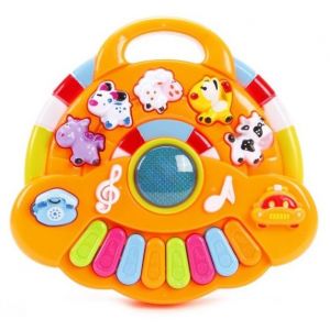Музыкальная игрушка Пианино круглое "Е-Нотка" свет, звук, обучение (Арт. 6055B)