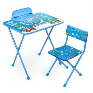 Комплект детской мебели "Большие Гонки" (синий) (Арт. КП2/БГ)