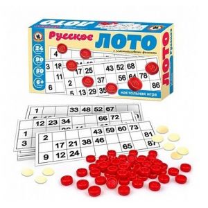 Лото русское с пластиковыми фишками (Арт. 02006)