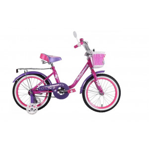 Велосипед двухколесный 16 "Black Aqua Princess" (фиолетовый-розовый)