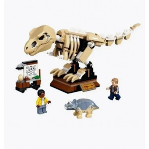 Конструктор пластиковый Qman Динозавры "Скелет тираннозавра на выставке" (326 деталей)