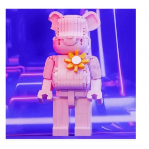  Конструктор пластиковый Balody Питомцы "Медведь Bear Brick" (1126 деталей) розовый