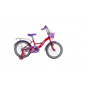 Велосипед двухколесный 18" AIST Lilo с корзинкой, багажником (розовый)