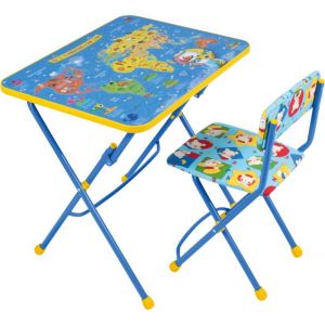 Комплект детской мебели "Умничка. Я познаю мир" (синий) (Арт. КУ1)