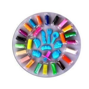 Набор для детского творчества "Тесто для лепки " (24 цвета) формочки, инструменты (Арт. 63782)